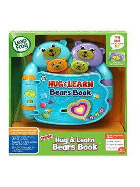 New Leapfrog Hug & Learn Bears Book-Baby Educational Toy 6M+ (English ) NIB